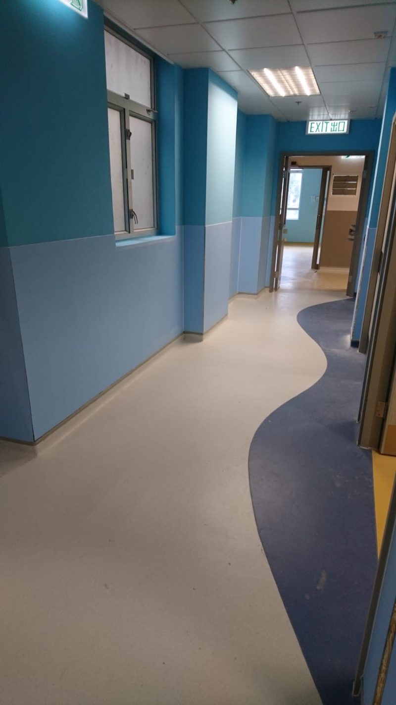 香港室內走廊卷裝無縫地板